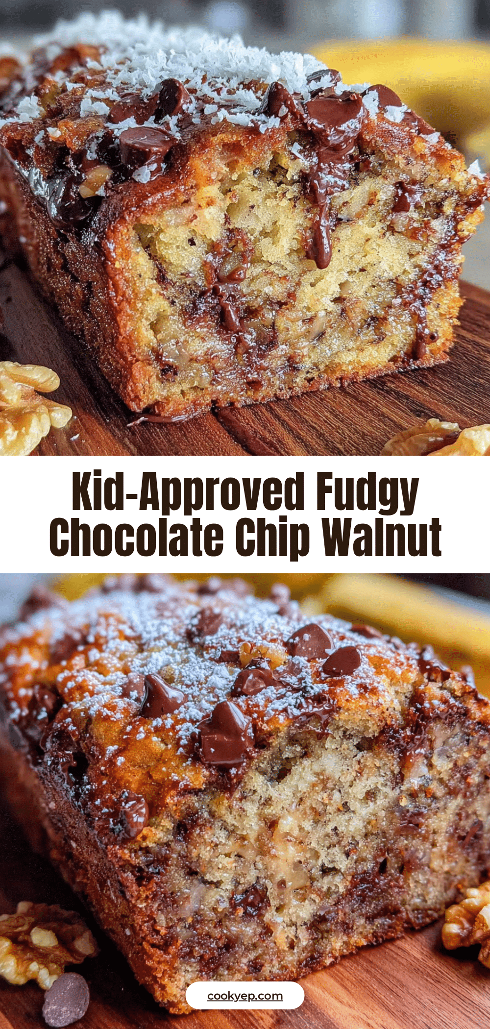 fudgy banana bread with walnuts recipe