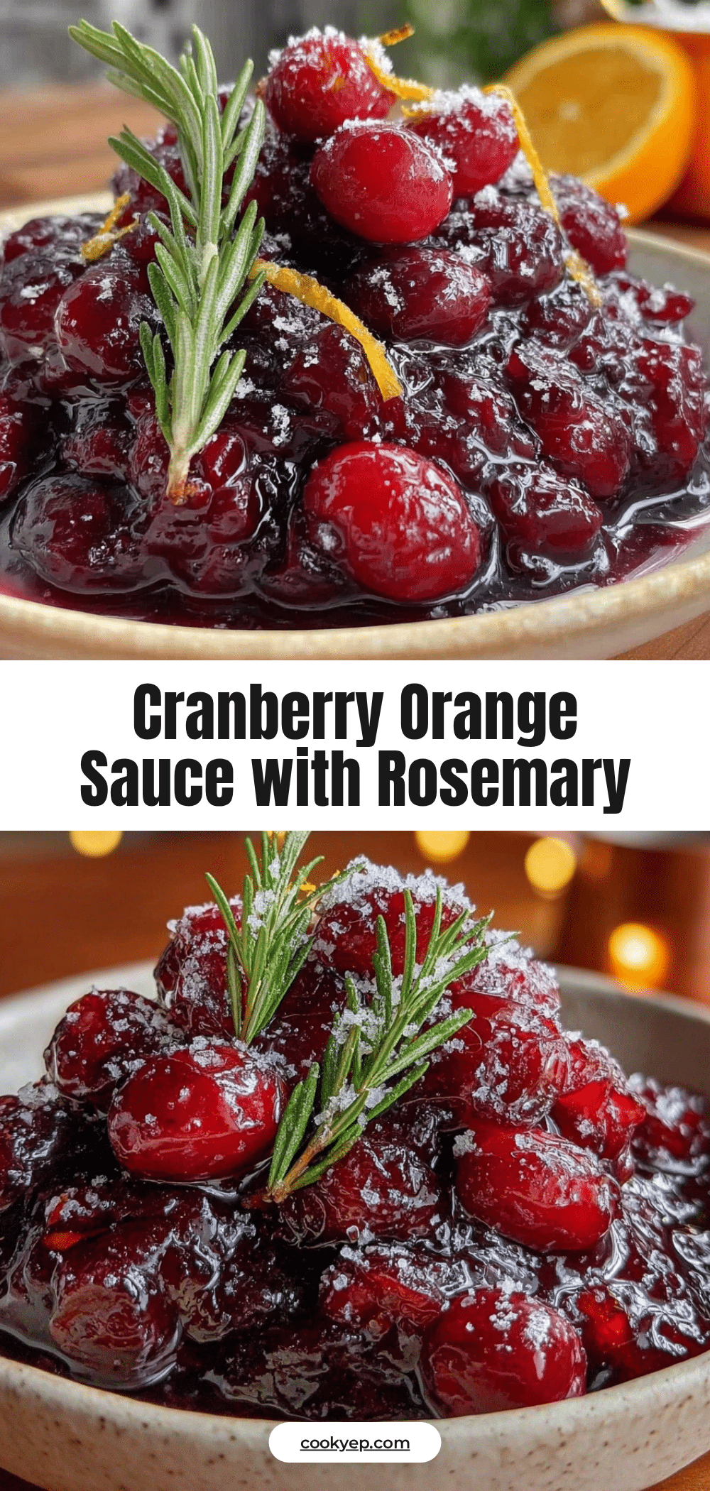 Homemade Cranberry Orange Sauce with Fresh Rosemary recipe