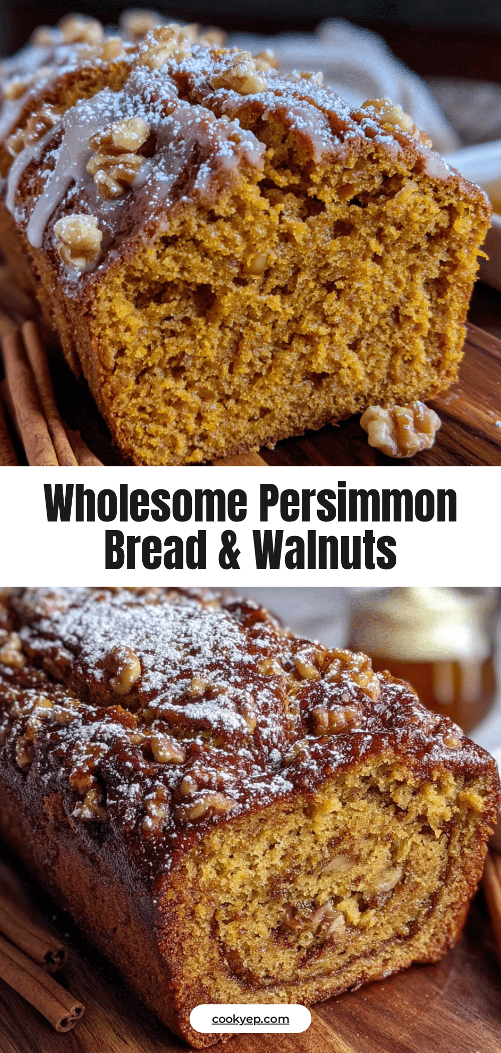 persimmon bread with walnuts and cinnamon recipe